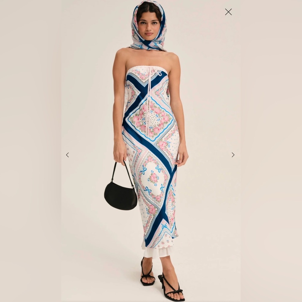 For Love And Lemons Daisy Mae Strapless midi slip dress - Picture 5 of 16